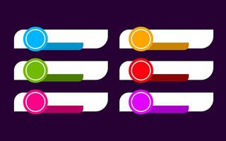 infographic six colorful lower thirds for business promotion vector