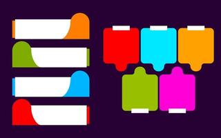 Infographic business promotion colorful abstract shapes ideal for impactful presentations. vector