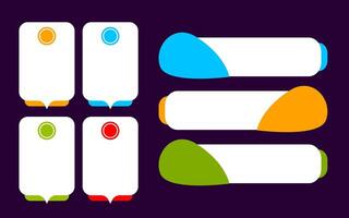 Infographic business promotion colorful blank text boxes perfect for presentations and marketing. vector