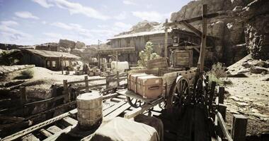 Realistic CGI Ruins of Mining Site Village video