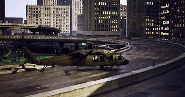 CGI helicopter landing on the highway video
