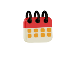 3d calendar with transparent background png