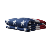Folded american flag isolated on transparent background png