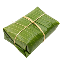 A tamale wrapped in banana leaf isolated on transparent background png
