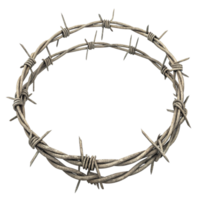 Barbed wire crown isolated on transparent background png