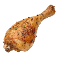 A roasted chicken leg isolated on transparent background png