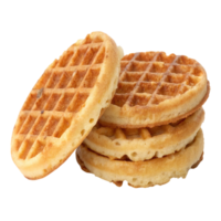 A stack of waffles isolated on transparent background png