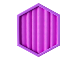 Hexagonal Purple Frame with Textured Fabric png