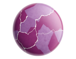 Kintsugi Sphere Broken Beauty in 3D Render png