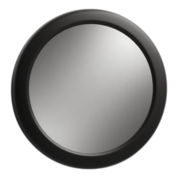 Circular Mirror with Black Frame png