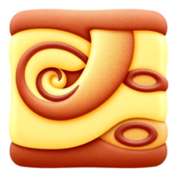 Abstract 3D Rendered Swirl Shape with Layers png