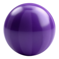 A Vibrant Purple Sphere with a Glossy Finish, Isolated on a Transparent Background png