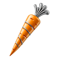 3D Cartoon Carrot Isolated on Transparent Background png