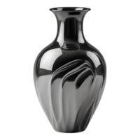 Elegant Metallic Vase with Sculpted Surface png
