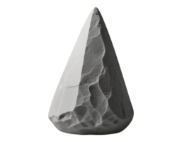 3D Render of a Grey Stone Cone png