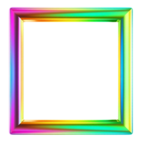 Iridescent Square Frame for Presentations and Social Media png
