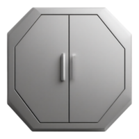 Octagonal Door with Double Handles png