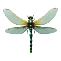 Realistic 3D cartoon dragonfly isolated on transparent background png