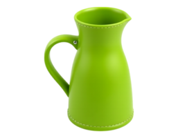 Lime Green Ceramic Pitcher with Handle png