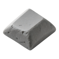Isometric Stone Block with Rough Texture and Angled Edges png