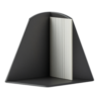 Corner Book Display Stand with Minimalist Interior png