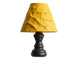 Yellow Lampshade Table Lamp on Transparent Background png