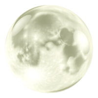 Glowing Moon with Craters and Transparent Background png