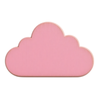 Pink Cloud Cutout for Decoration or Symbolic Representation png