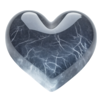 Heart Shaped Ice Sculpture with Cracks png