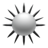 Spiked Sphere A 3D Rendered Object png
