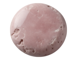 Pink Stone Sphere with Textured Surface and Shiny Highlights png