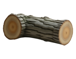 Detailed Close-up of a Cut Log with Visible Growth Rings png