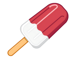 Red and White Popsicle on a Stick png
