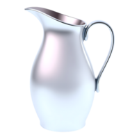 Elegant Silver Pitcher with Handle png