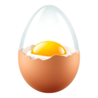 Egg with broken shell and yolk png