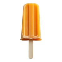 Orange popsicle on a stick isolated on transparent background png
