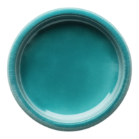 Turquoise Plate with Textured Rim png