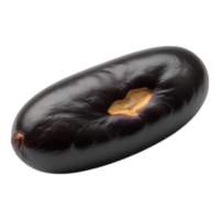 Close-up of a single, dark-colored black bean with a visible hilum png
