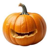 Smiling Jack-o'-Lantern on Transparent Background png