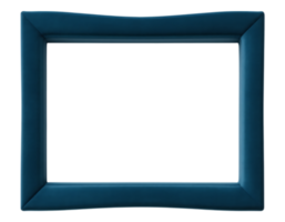 Blue rectangular picture frame on a transparent background png