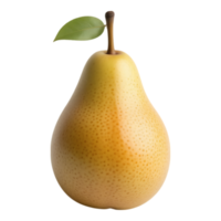 Ripe Pear with Leaf png