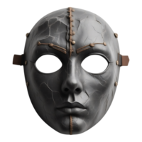 Steampunk-style mask with rivets and weathered texture png