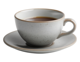 Coffee cup and saucer on transparent background png