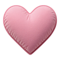 Pink Heart-Shaped Pillow with Soft Texture png