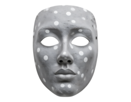 Gray mask with white dots, perfect for virtual reality and mixed reality applications png
