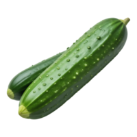 Fresh Cucumbers Two Green Vegetables Isolated with Transparent Background png