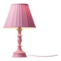 Elegant Pink Table Lamp with Pleated Shade png