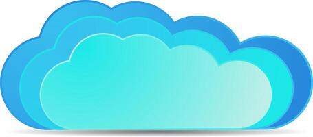 Color Gradient Clouds set Design. vector