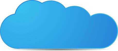 Flat Blue Gradient Cloud design. Colorful gradient cloud. vector