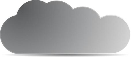 Flat Dark Color Gradients Clouds Shape Design. Cloud set for cartoon, background, social post etc. vector